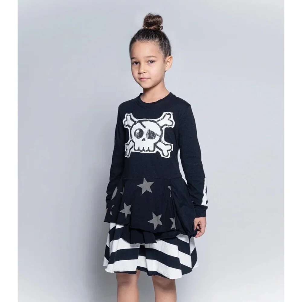 Nununu Mash Up Layered Dress in Black - Picture 2 of 6